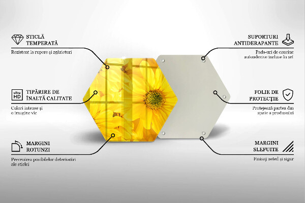 Tocător de bucătărie Petale de flori