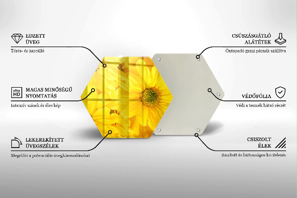 Tocător de bucătărie Petale de flori