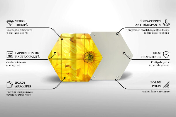 Tocător de bucătărie Petale de flori