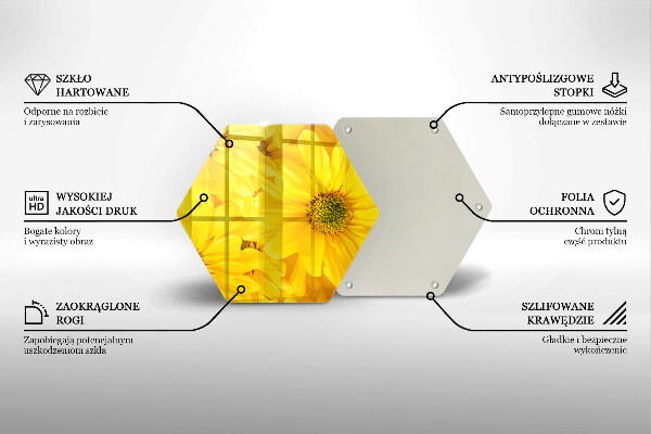 Tocător de bucătărie Petale de flori