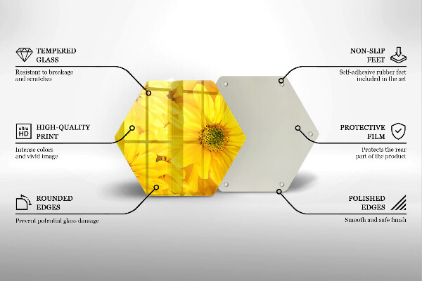 Tocător de bucătărie Petale de flori