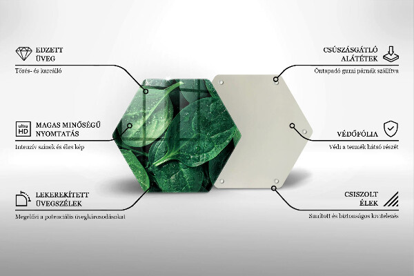 Tocător de bucătărie Frunze de busuioc