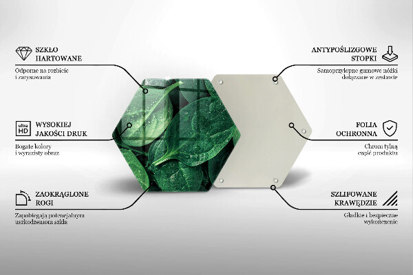 Tocător de bucătărie Frunze de busuioc