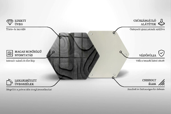 Tocător de bucătărie Forme de piatră 3D