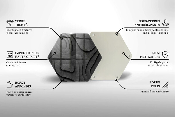 Tocător de bucătărie Forme de piatră 3D