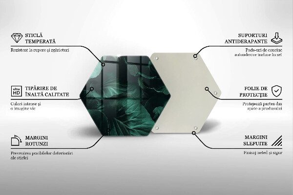 Tocător de bucătărie Frunze sălbatice întunecate