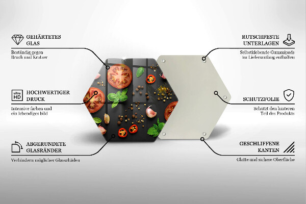 Tocător de bucătărie Roșii și condimente