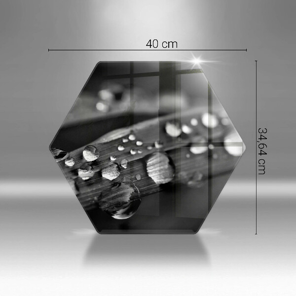 Tocător de bucătărie Picături de rouă pe frunze