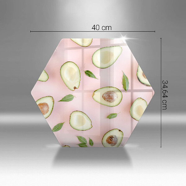 Tocător sticlă Model de avocado