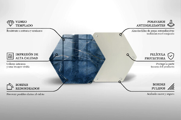 Tocător sticlă Textura piatră de marmură