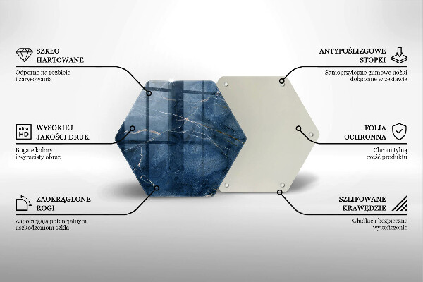 Tocător sticlă Textura piatră de marmură