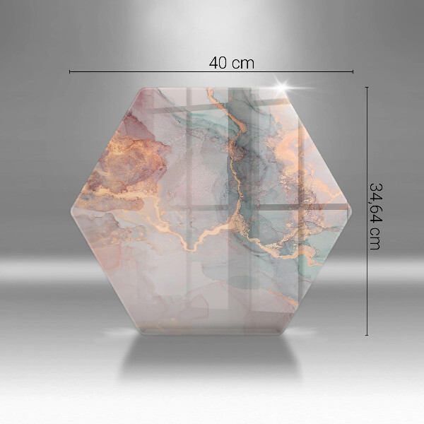 Tocător sticlă Marmură cu aur