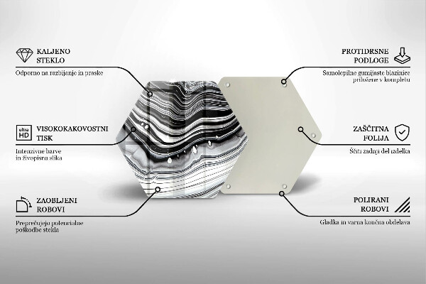 Tocător sticlă Abstracția cernelii