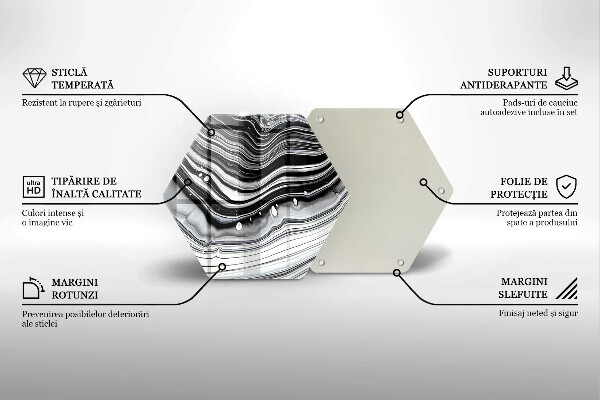 Tocător sticlă Abstracția cernelii
