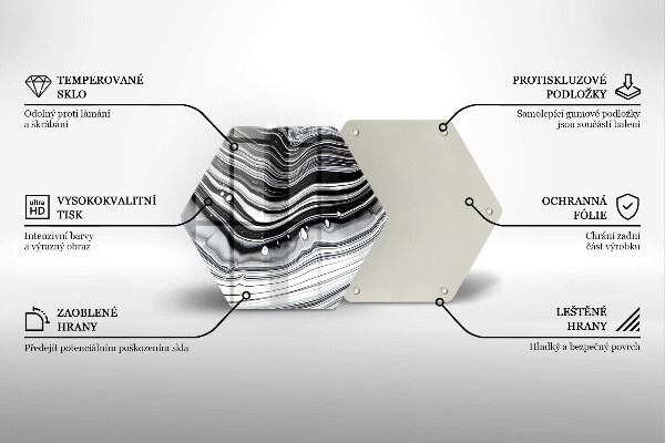 Tocător sticlă Abstracția cernelii