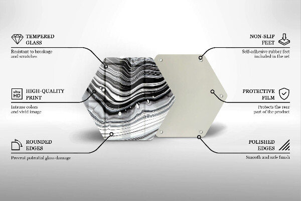 Tocător sticlă Abstracția cernelii