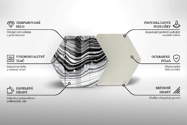 Tocător sticlă Abstracția cernelii