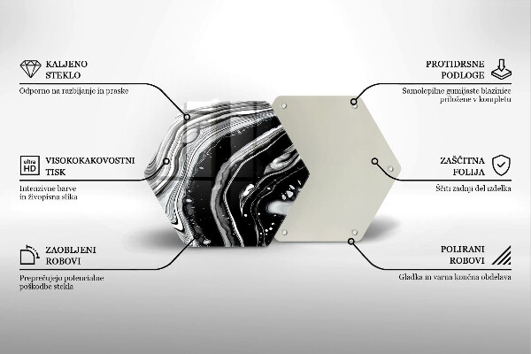 Tocător sticlă Abstracția cernelii