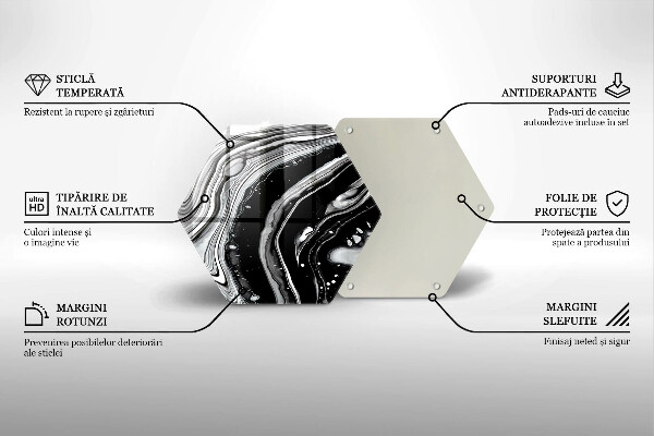 Tocător sticlă Abstracția cernelii