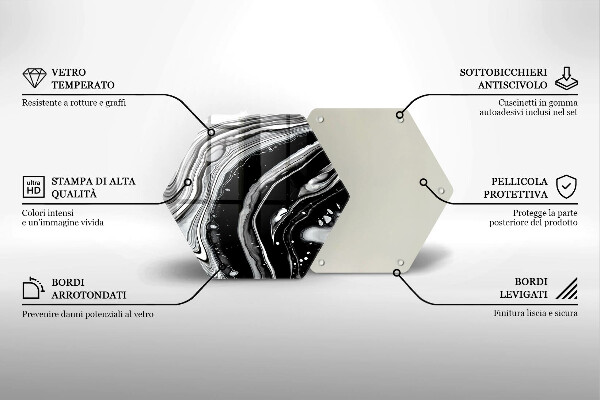 Tocător sticlă Abstracția cernelii