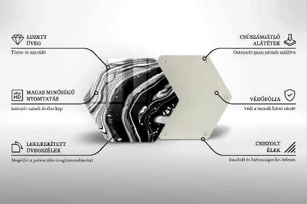 Tocător sticlă Abstracția cernelii