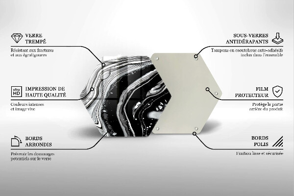 Tocător sticlă Abstracția cernelii