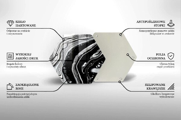 Tocător sticlă Abstracția cernelii