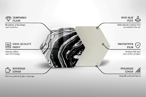Tocător sticlă Abstracția cernelii