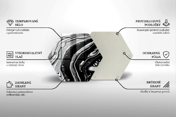 Tocător sticlă Abstracția cernelii