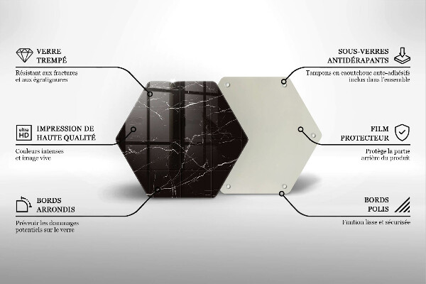 Tocător sticlă Placi de marmură