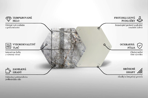 Tocător sticlă Textura de piatră