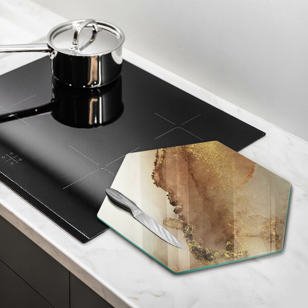 Tocător sticlă Abstracția aurului