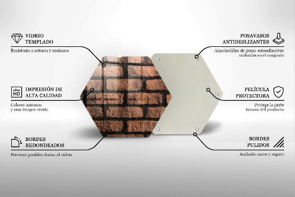 Tocător sticlă Zid de cărămizi