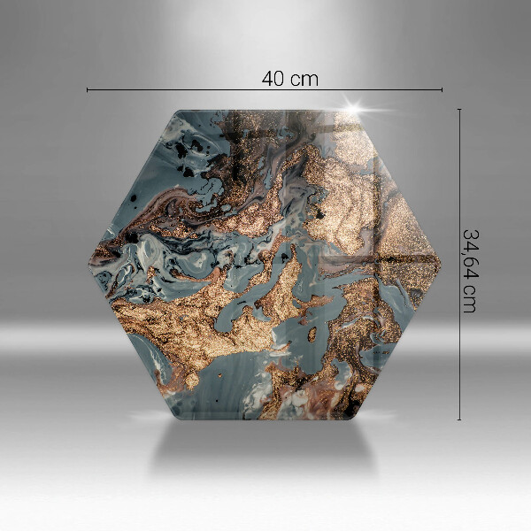 Tocător sticlă Structură de rocă aurie