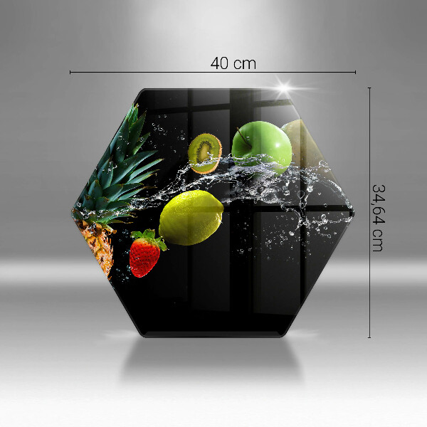 Tocător din sticlă Fructe în apă