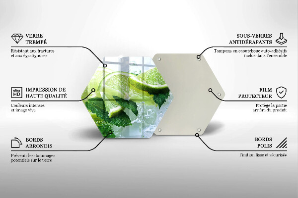 Tocător de bucătărie Lime menta si gheata