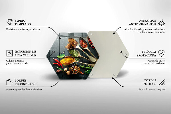 Tocător sticlă Linguri de bucătărie de condimente