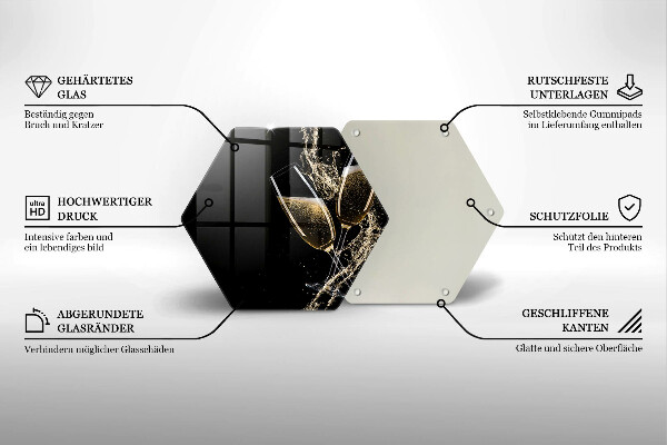 Tocător sticlă Pahare de șampanie