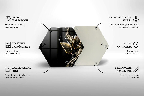 Tocător sticlă Pahare de șampanie