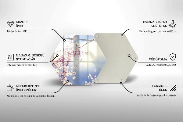 Tocător sticlă Copac înflorit