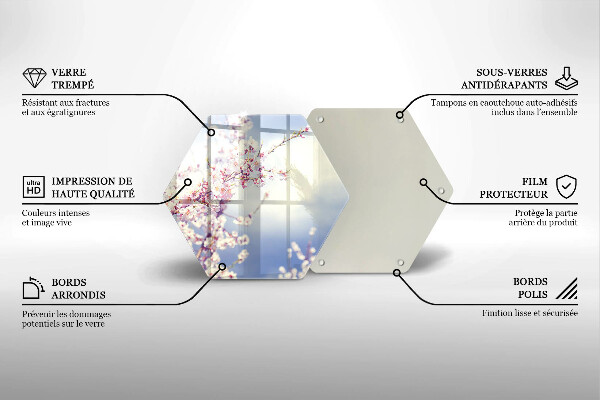 Tocător sticlă Copac înflorit