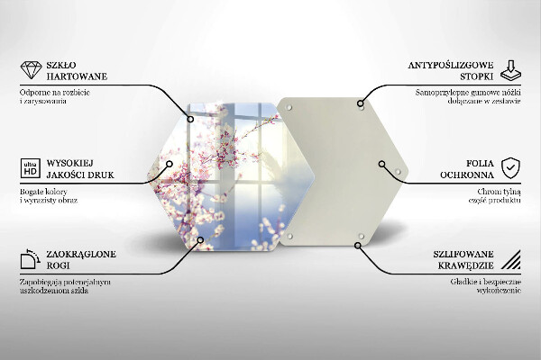 Tocător sticlă Copac înflorit