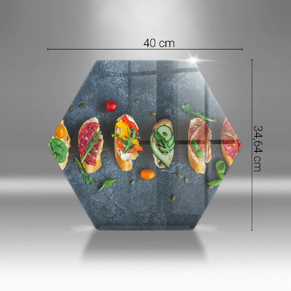 Tocător sticlă Sandvișuri colorate