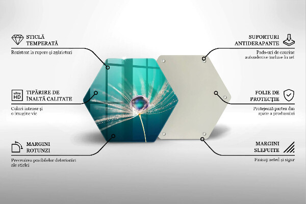 Tocător sticlă Rouă pe o păpădie