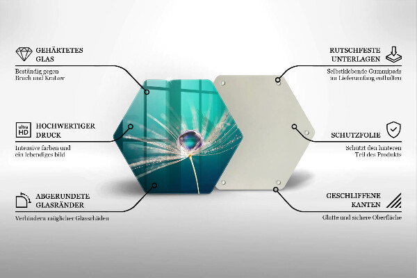 Tocător sticlă Rouă pe o păpădie