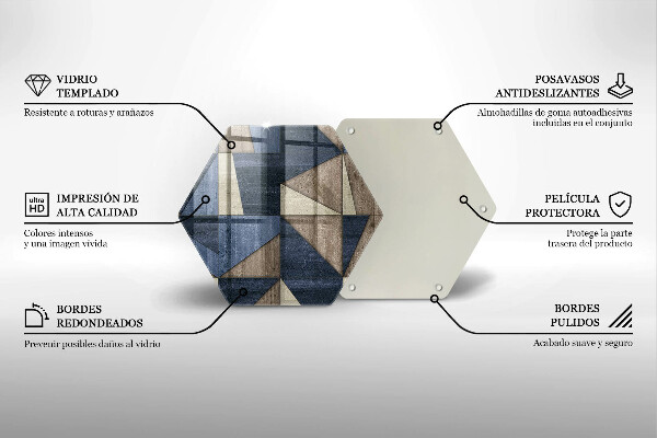 Tocător sticlă Abstracția geometrică