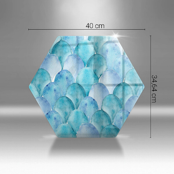 Tocător sticlă Solzi de acuarelă