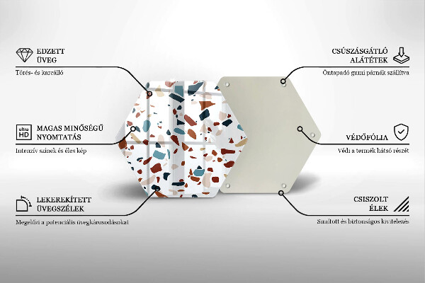 Tocător sticlă Piatra decorativa