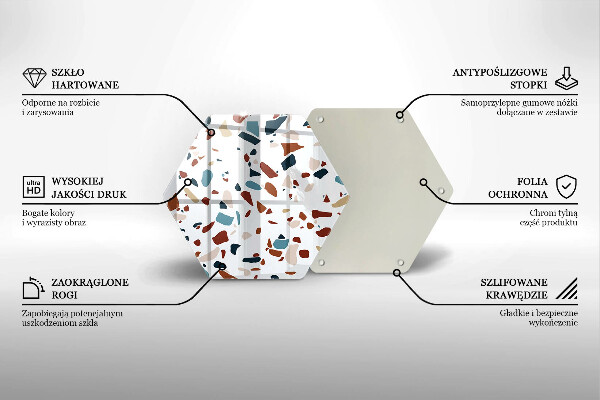 Tocător sticlă Piatra decorativa