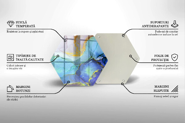 Tocător sticlă Piatră de aur crăpată